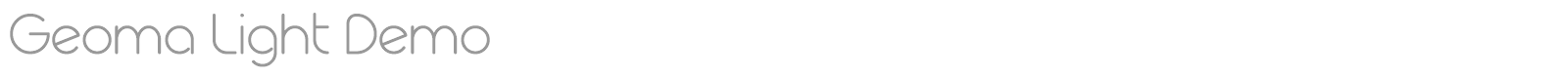 Geoma font preview